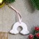 A set of Christmas tree decorations for coloring 4 pcs. "Unicorns" with a suspension, brush