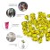 Artificial ice, 260 pcs, 25 x 18 mm, yellow