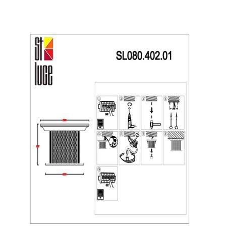 Street Ceiling ST LUCE lamp. SL080.402.01. Lastero. 1x60 W, E27, 28x28x18.2 cm, color dark coffee-4