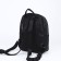 Women's backpack made of artificial leather with lightning, 2 pockets, black color