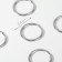 Ring for a key fob, flat, d = 25 mm, thickness 2 mm, 10 pcs, silver color