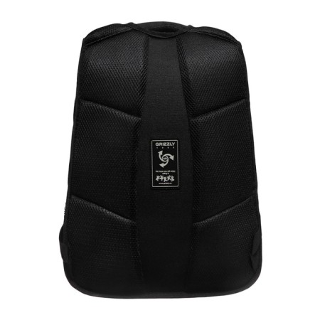 Youth backpack 42 x 31 x 22 cm, Grizzly, ergonomic back, laptop compartment, black/green-5