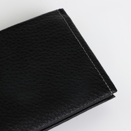 Male purse for magnet, clip for bills, separation for SIM cards, black color-2