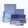 Set of boxes 10 in 1 "sea wave" 30 x 19 x 13 - 12 x 6.5 x 4 cm