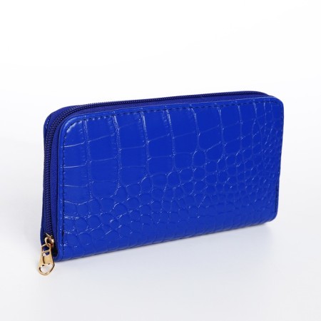 Women's wallet with lightning, blue color