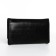 Women's wallet on the button, black color