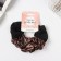 Hair elastic band "Orbit" strips style, 12 cm, black-brown