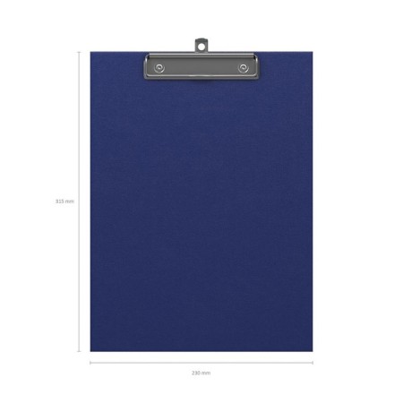A tablet with A4 clamp, 2 mm, Erichkrause Standard, cardboard/boumvinyl, blue (clipboard)-3