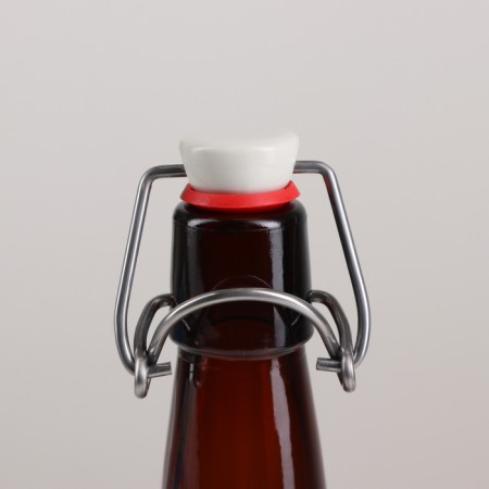 Bugelnaya bottle, 300 ml, with a traffic jam, brown color-1