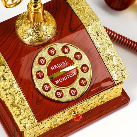 Casket Plastic Mechanical Mechanical "Retrotelephone" 13x14.5x21 cm-3