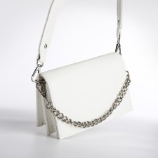 Women's bag Textura, messenger, small size, white color