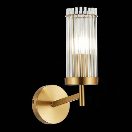 Sconces st. SL1233.301.01. Bitonto. 1x60 W, E14, 10x28 cm, brass color-1
