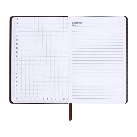 Lotted diary, A5, 140l, Cage, region, style, dark gray-8