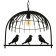 Bayerlux "Birds" 1x40W E27 Black 49x35x35 cm