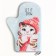 Mittens-Open "New Year: Winter Fun" 20x28cm, sarzha, 100% x/l, Vatin 250g/m2