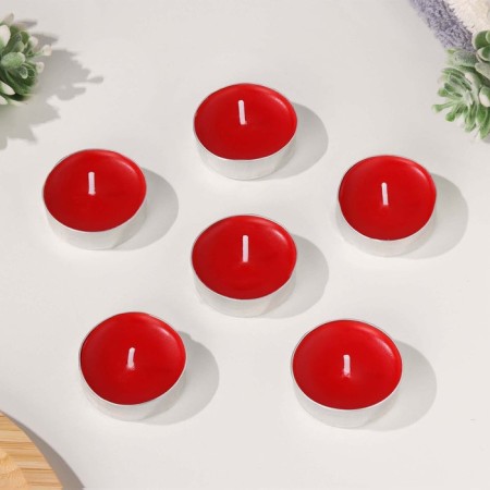 A set of tea candles flavored "velvet rose" in a gift box, 6 pcs-1