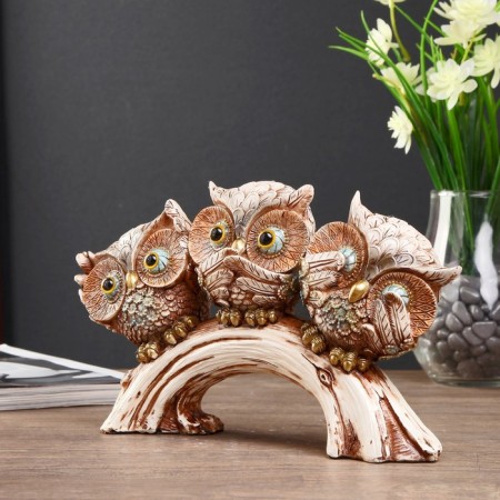 Souvenir Polystone "Zavodi - I do not hear, I do not see, I will not say on the logs" 15x23x5 cm-1