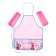 Apron for labor + sleevens, 535 x 445 mm, Hatber "Listen to music!" 2 pockets, pink nfn_34104