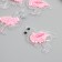 Shaker for the creativity of PVC "Pink Flamingo" with a 4.6x6 cm glitter