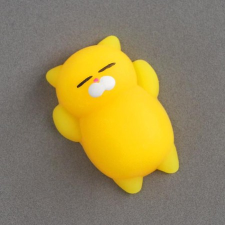 Anthistress label "cat", yellow color