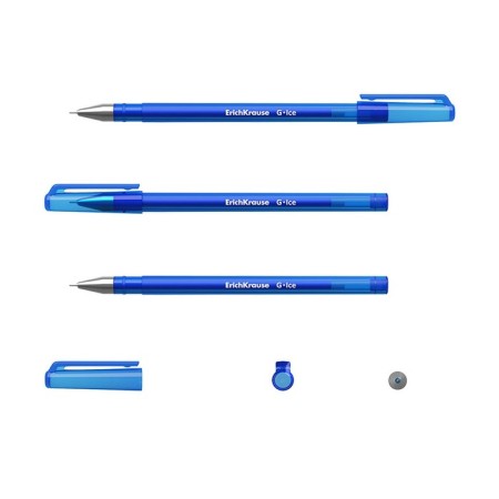 Gel pen Erichkrause G-ICE, blue ink, node 0.5 mm, letter line length 500 meters-10