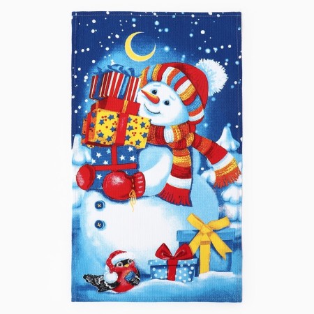 A set of towels "Dolyana" snowman 35x60cm-3pcs, 100% HL, waffle canvas 162g/m2-5