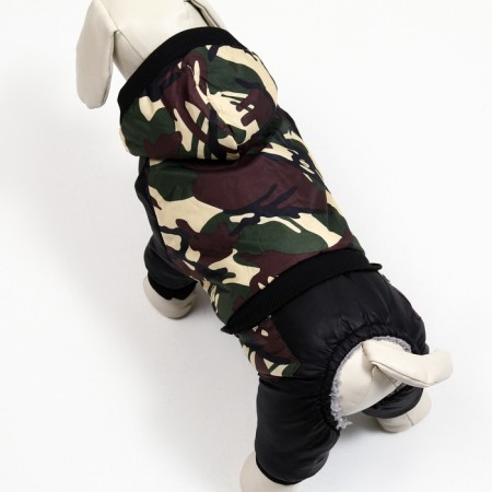 Dogs for dogs on a fur lining with a hood, size M (DS 26, Osh 32, OG 44 cm-6
