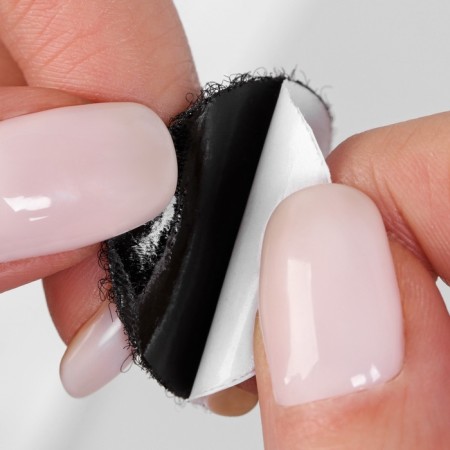A set of adhesive -based Velcro, d = 3 cm, 4 pairs/8 pcs, black color-5