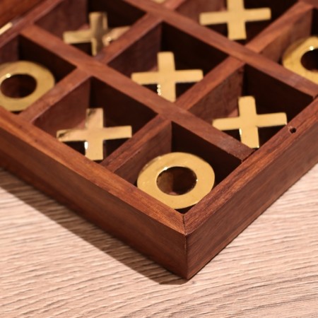 Game desktop "Cross-cuts" 13x13 cm, manpower, brass-4
