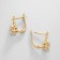 Earrings with rhinestones Xuping courage, white color in gold