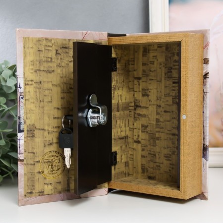 Safe-book wood to the leatherette "Architectural projects and concepts" 21x13x5 cm-2