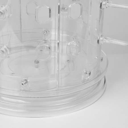 Strack for glasses. desktop, 24 places, transparent color, h = 47-4