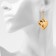 Earrings Metal "Heart" captivity, color gold