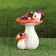 Garden figure "Hedgehog on the mushroom" 10x11x21cm