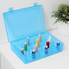 Organizer for storing threads, 24 cells, 28 × 19.5 × 6 cm, color mix