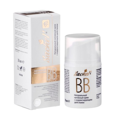 Natural cream "Sashel BB" with a corrective effect, 30 ml