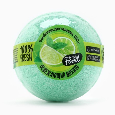 Bombing for a bath, 120 g, Mohito's aroma, Beauty Food