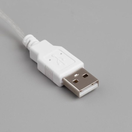 Garland "thread" 5 m Rosa, IP20, silver thread, 50 LED, glow warm white, USB-2