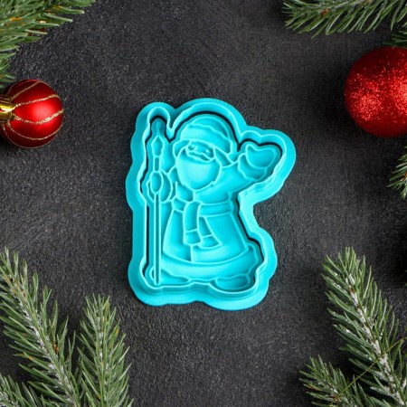 Books Form "Santa Claus", 9 × 7 cm, deforestation, stamp, blue color-1