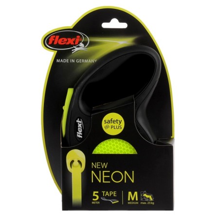 Рулетка Flexi New Neon M (до 25 кг) 5 м лента, неон-2