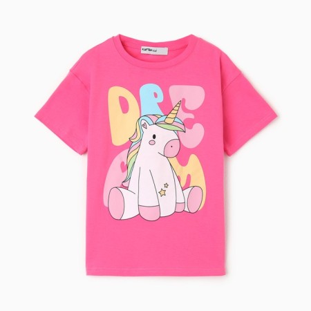 T -shirt Children's KAFTAN "Unicorn", p. 28 (86-92 cm), bright pink-4