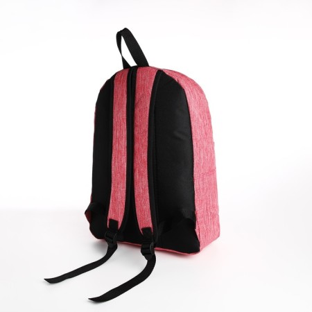 School backpack from lightning textiles, external pocket, pink-red color-3