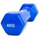 A set of dumbbells of rubberized Bradex SF 0870, 4 kg, blue