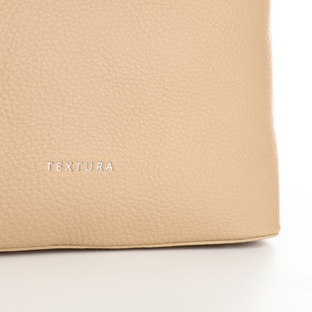 Women's bag with zipper, Textura, average size, beige color-6