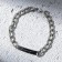 Bracelet with an engraving “Nearby is far”, metal, length 18 cm