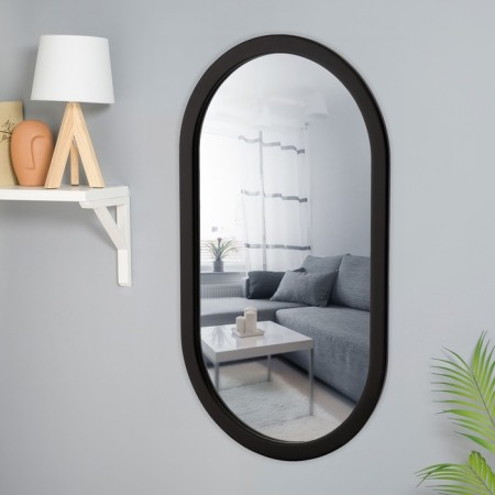 Capsula mirror, 80 x 45 cm, in a black frame
