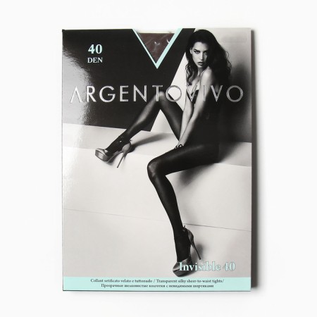 Female nylon tights, Argentovivo New Invisible 40 den, cocoa color (CACAO) Size 2