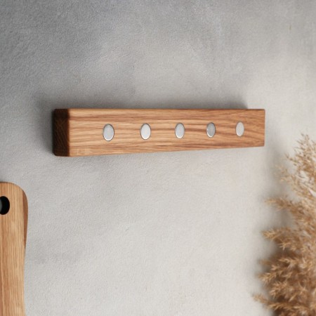Holder for knives magnetic ADELICA, 30 cm, 5 knives, oak-2