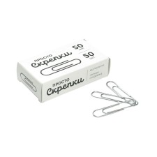 Office clips Globus, 50 pcs., 50 mm, without coating