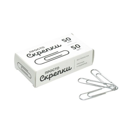 Office clips Globus, 50 pcs., 50 mm, without coating